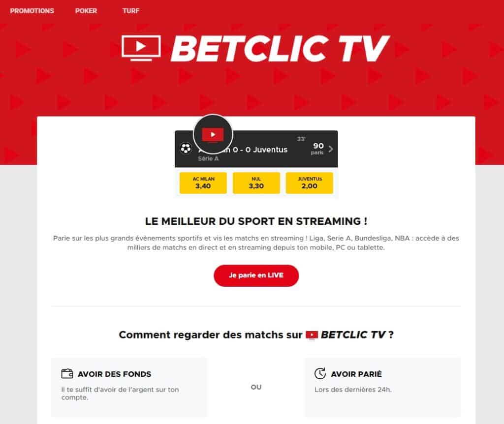Streaming Betclic.fr