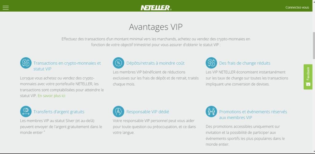 Avantages VIP