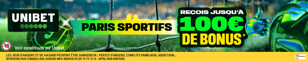 Bannière Unibet.fr, site agréé ANJ