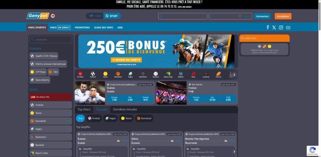 genybet accueil