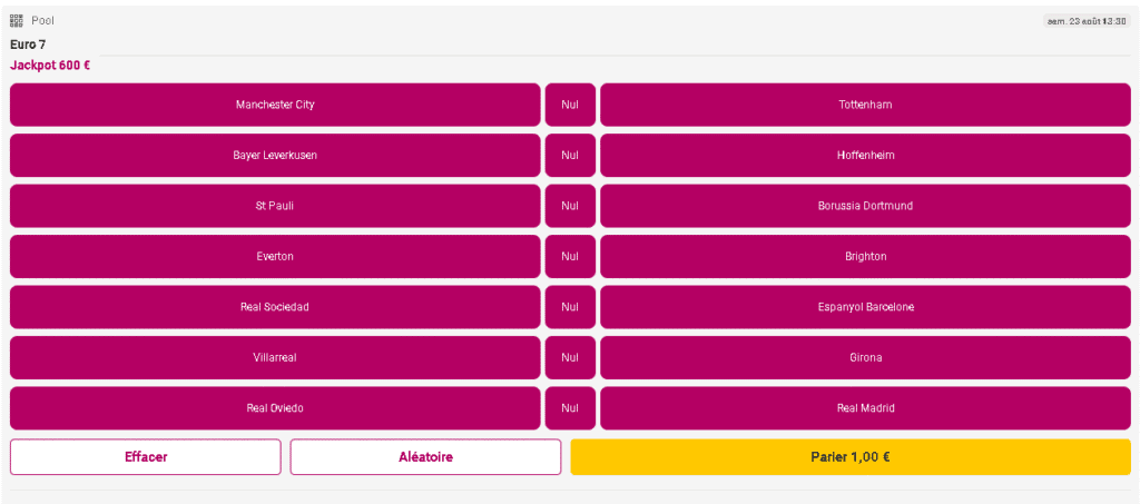 Grille euro 7 Feelingbet.fr