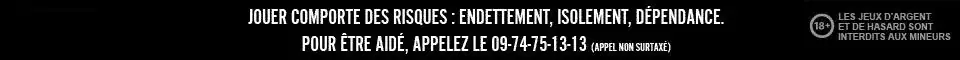 Prévention ANJ 18+ — Les jeux d'argent peuvent être dangereux